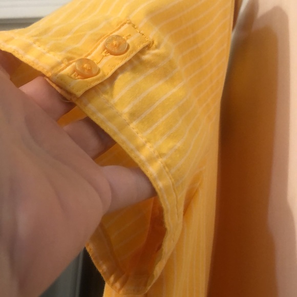 George very yellow fitted button up blouse. Could be jacket with tank. Large. - Picture 7 of 7